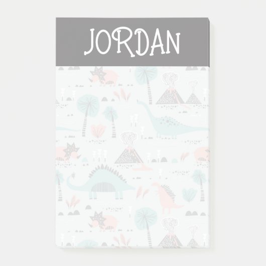 Post-it® Cute Pastel Dinosaur Motif (Devant)