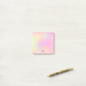 Post-it® Cute Pastel esthétique arc-en-ciel couleur 3x3 per (Sur un bureau)