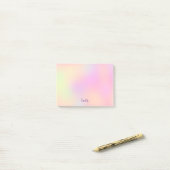 Post-it® Cute Pastel esthétique Arc-en-ciel couleur 4x3 Per (Sur un bureau)