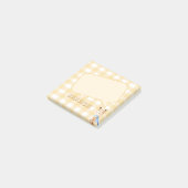 Post-it® Cute Pastel Orange En vichy Penser Cloud (Incliné)
