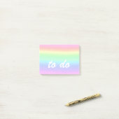 Post-it® Cute Pastel Rainbow À faire (Sur un bureau)