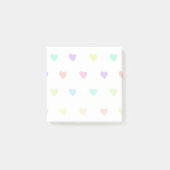 Post-it® Cute Pastel Rainbow Hearts Motif (Devant)