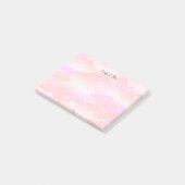 Post-it® Cute Pastel Rose Aesthétique Cloud Stars Personnal (Incliné)