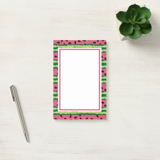 Post-it® Cute pastèque Motif rose et vert (Bureau)