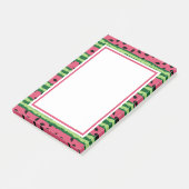 Post-it® Cute pastèque Motif rose et vert (Incliné)