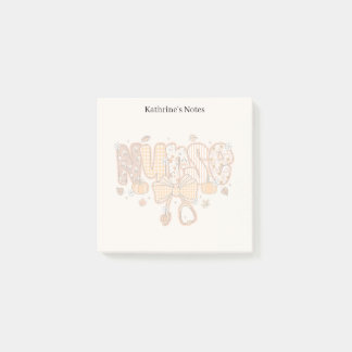 Post-it® Cute patchwork d'automne Infirmière Travailleuse M
