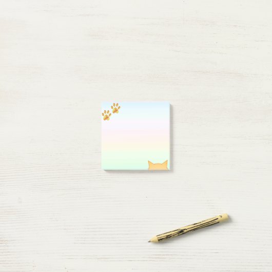 Post-it® Cute pattes de chat (Sur un bureau)