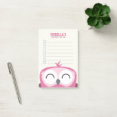 Post-it® Cute Peekaboo Joyeux Chouette Rose À Faire Liste (Bureau)