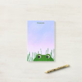 Post-it® Cute peeking grenouille personnalisée (Sur un bureau)