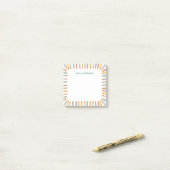 Post-it® Cute Pencil Border Custom Name Teacher Gift (Sur un bureau)