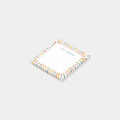 Post-it® Cute Pencil Border Custom Name Teacher Gift (Incliné)