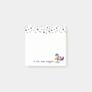 Post-it® Cute personnalisée et simple licorne florale