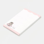 Post-it® Cute petit hérisson personnalisé rose (Incliné)