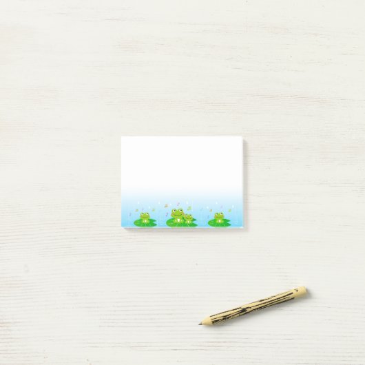 Post-it® Cute Petite Grenouille (Sur un bureau)