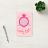 Post-it® Cute Pink Turtle Baby Post it note Pad (Bureau)