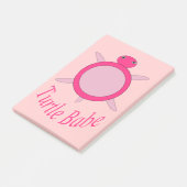 Post-it® Cute Pink Turtle Baby Post it note Pad (Incliné)