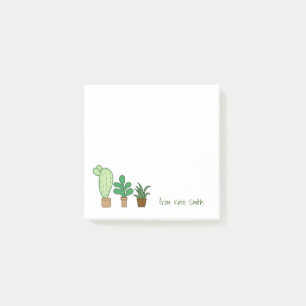 Post-it® Cute Pots illustrés de succulents et de cactus