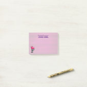 Post-it® Cute Punk Rock Zombie Grrrl (Sur un bureau)