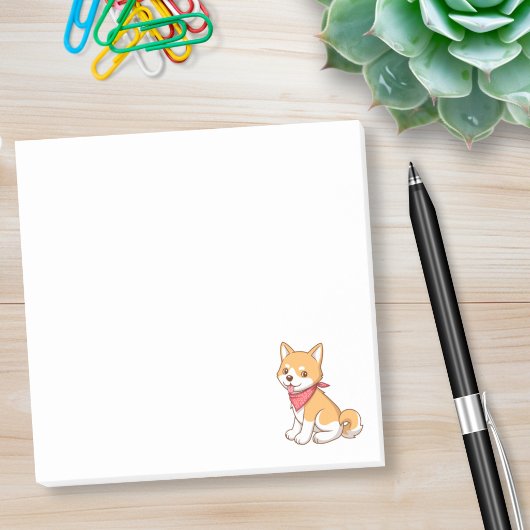 Post-it® Cute Puppy Dog Shiba Inu
