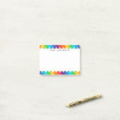 Post-it® Cute Rainbow Jigsaw Puzzle Pièces Enseignants Nom (Sur un bureau)