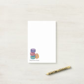 Post-it® Cute Rainbow Macaroons In Watercolor (Sur un bureau)