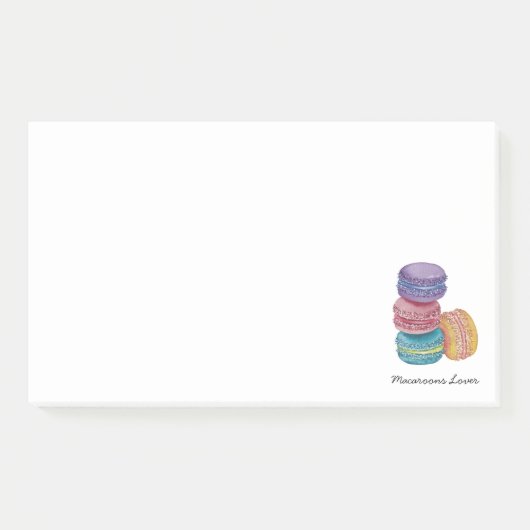 Post-it® Cute Rainbow Macaroons In Watercolor (Devant)