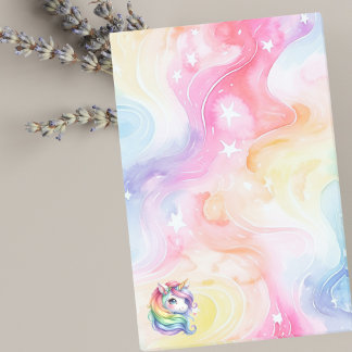 Post-it® Cute Rainbow Unicorn pour les filles avec un nom p