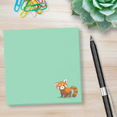Post-it® Cute Red Panda on Green