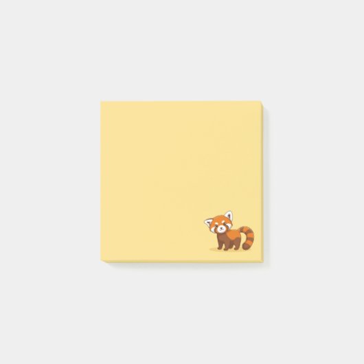 Post-it® Cute Red Panda on Yellow (Devant)