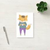 Post-it® Cute renard avec tasse de thé (Bureau)