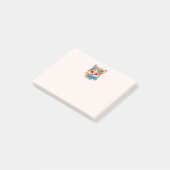 Post-it® Cute Renard orange avec Couronne florale (Incliné)