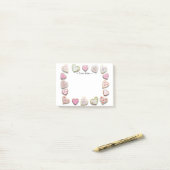 Post-it® Cute Romantique Amour Coeurs Bonbons Amour (Sur un bureau)