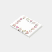 Post-it® Cute Romantique Amour Coeurs Bonbons Amour (Incliné)