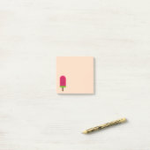 Post-it® Cute rose pastèque glace pop papeterie (Sur un bureau)