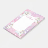Post-it® Cute rose Unicorne Personnalisé Mitzvah (Incliné)