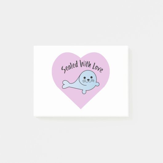 Post-it® Cute scellée avec amour (Devant)