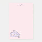 Post-it® Cute serpent rose et pourpre (Devant)
