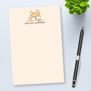 Post-it® Cute Shiba Inu Corgi Chien Pékin au-dessus de Nom
