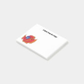 Post-it® Cute Siamese combat poisson betta dessin (Incliné)