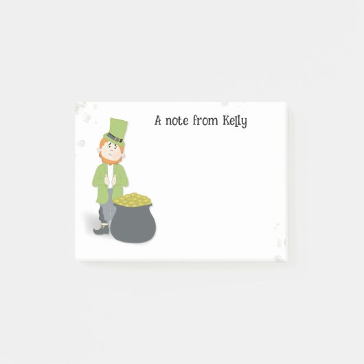 Post-it® Cute Simple Leprechaun St. Patrick's Day Green (Devant)