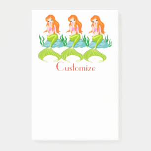 Post-it® Cute Sirène Redhead Thunder_Cove