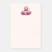 Post-it® Cute Sloth Driving a Pink Convertible (Devant)