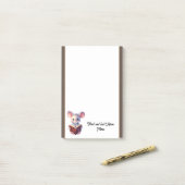 Post-it® Cute souris avec livre (Sur un bureau)