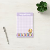 Post-it® Cute Sunflower Lilac pensées pour aujourd'hui (Bureau)
