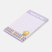 Post-it® Cute Sunflower Lilac pensées pour aujourd'hui (Incliné)
