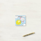 Post-it® Cute Sunshine dit Remplissez les espaces vides pou (Sur un bureau)