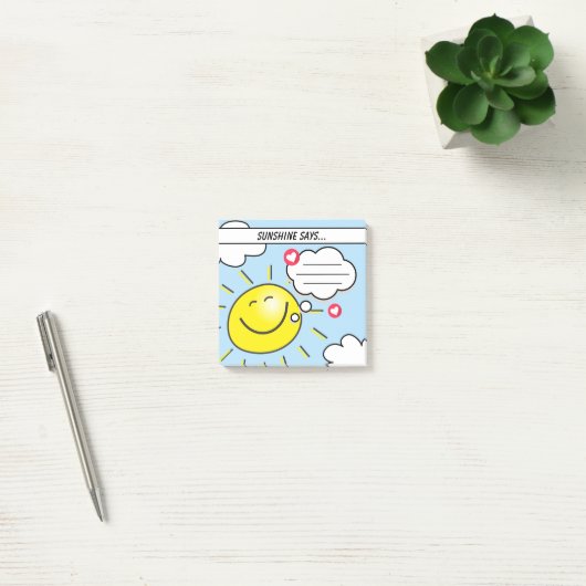 Post-it® Cute Sunshine dit Remplissez les espaces vides pou (Bureau)