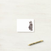 Post-it® Cute tabby Chat (Sur un bureau)