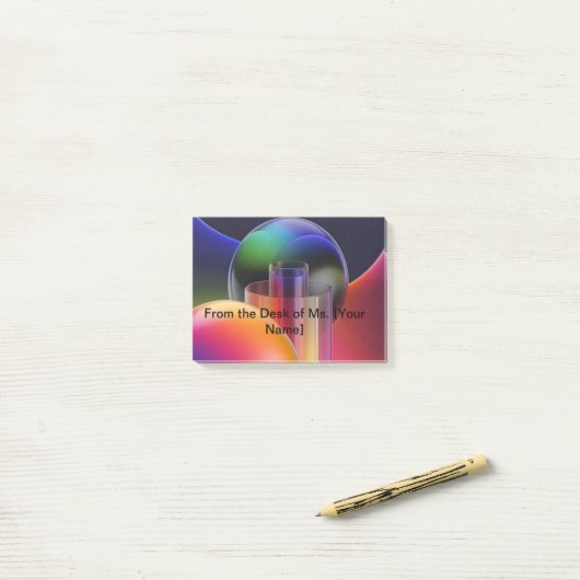 Post-it® Cute Teacher Post-it Notes | Personalized Classroo (Sur un bureau)