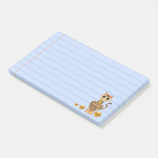 Post-it® Cute Tiger Chat & Golden Confetti (Incliné)